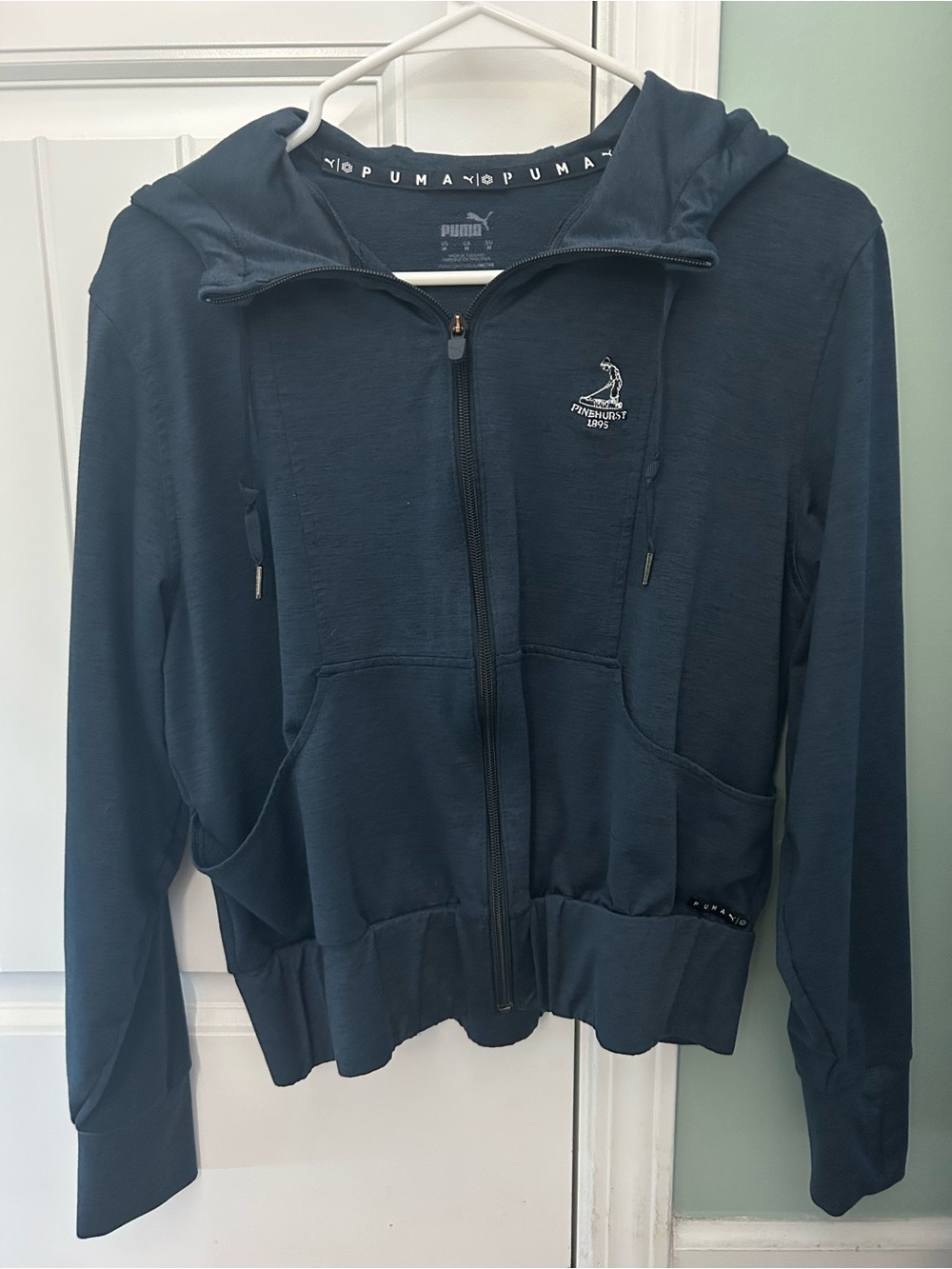 Puma Women's Dark Navy Zip-Up Bomber Jacket